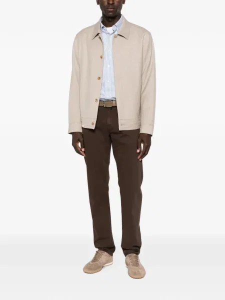 Pantaloni Incotex cu autograf maro