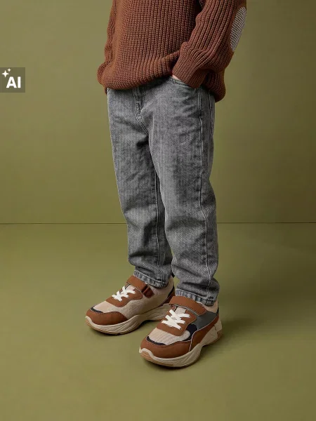 Sinsay Tenisky z imitace kůže a síťovinou vícebarevná