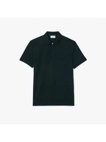 Lacoste Elegancka Koszula Polo Paris Z Elastycznej Bawełny zielona