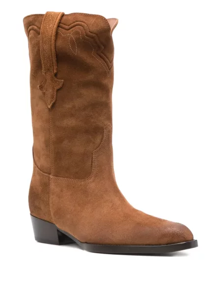 Botine Paris Texas din piele de căprioară maro