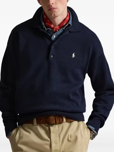 Gulerat șosete Polo Ralph Lauren de lână cu dungi negru