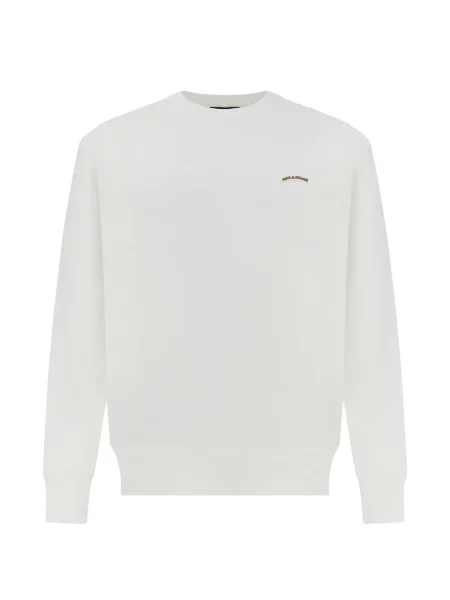 Hanorac crewneck Paul & Shark cu decolteu rotund alb