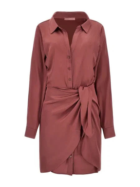 GUESS Dolga srajca Alya staro roza