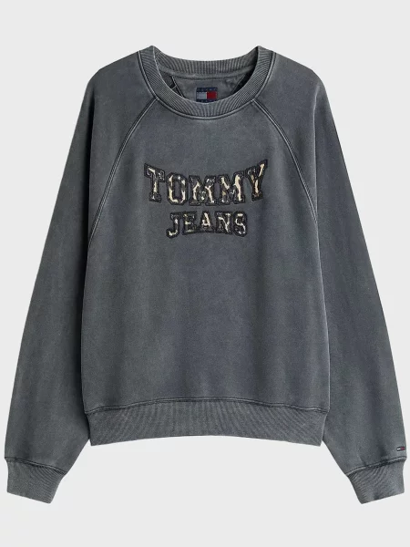 Леопардовий світшот Tommy Jeans сірий