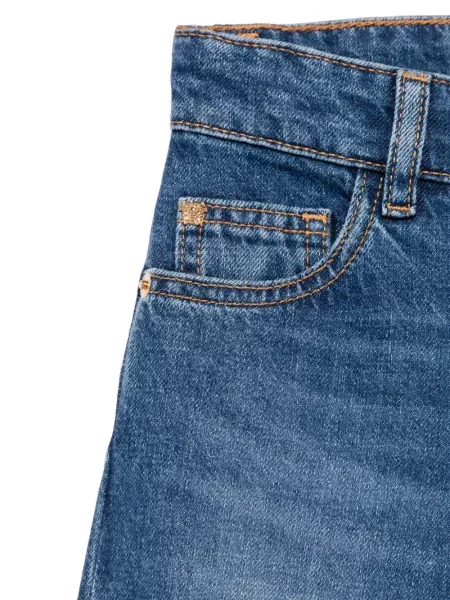 Jeansy straight leg dziecięce Versace niebieskie