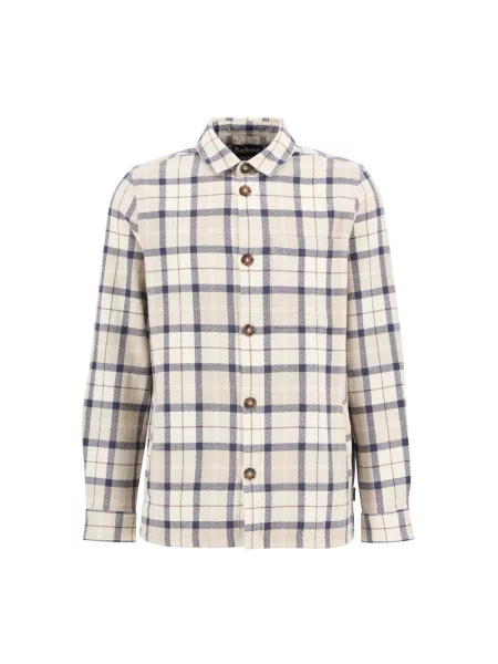 Kurtka koszulowa Barbour w kratę beżowa