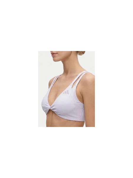 Adidas Špotni nedrček Optime Workout Reversible Twist Light Support Bra Svetlo vijolična