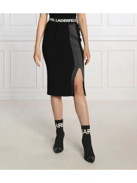 Karl Lagerfeld Fustă negru