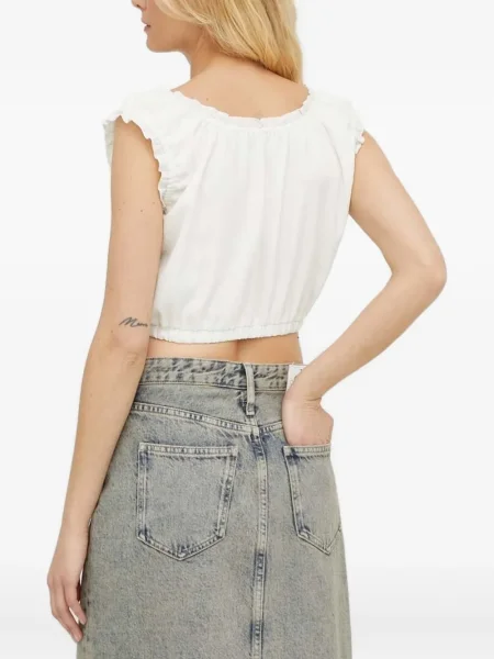 Cropp top The Kooples cu volane alb