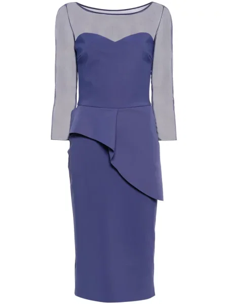 Sukienka midi Chiara Boni La Petite Robe do kolan garniturowa niebieska