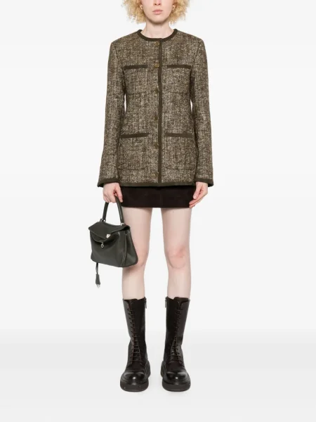 Geacă Golden Goose din tweed auriu