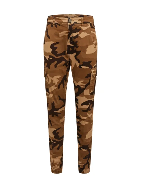 Urban Classics Pantaloni cu / cappuccino / deschis / închis maro