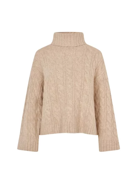 Sweter Lollys Laundry wełniany beżowy