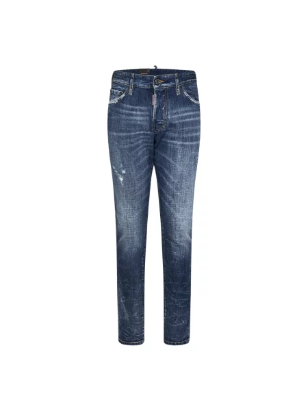 Skinny jeansy Dsquared2 niebieskie