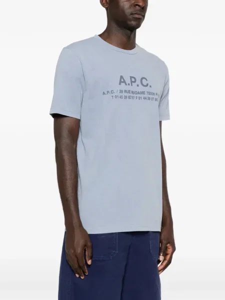 Majica A.p.c. s printom plava