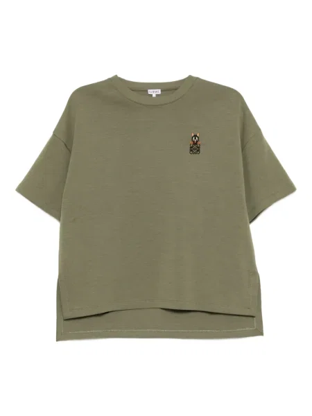 Tricou Loewe cu broderie verde