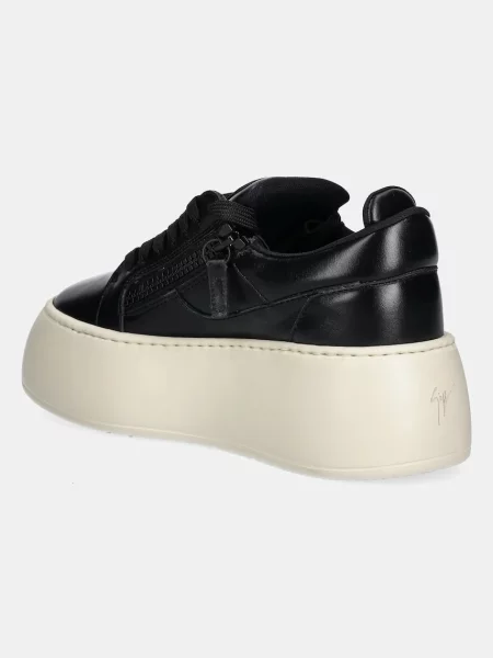 Кожаные кроссовки Giuseppe Zanotti черные