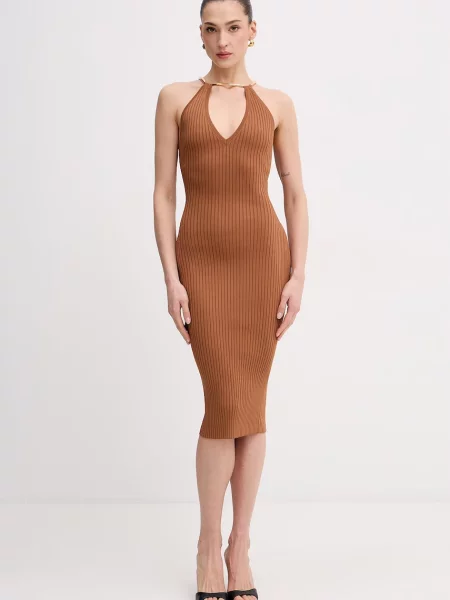 Elisabetta Franchi rochie bodycon maro