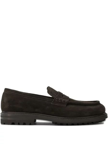 Pantofi loafer Henderson Baracco din piele de căprioară maro