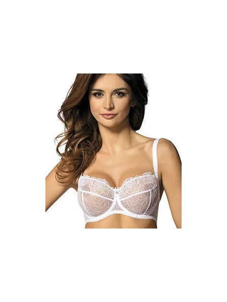 Biustonosz Gorteks koronkowy biały