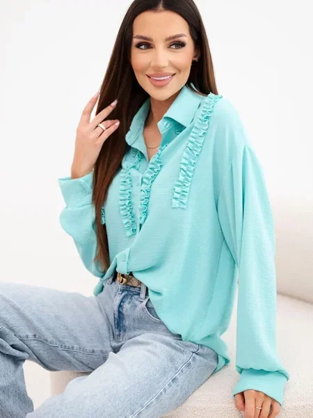 Cămașă cu mânecă lungă Kesi Włoski cu mâneci lungi alb