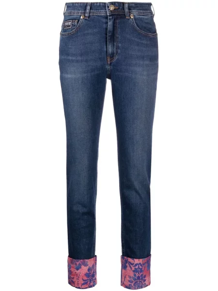 Skinny jeansy skinny Versace Jeans Couture niebieskie