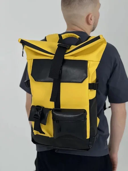 Кожаный рюкзак Tobeyou желтый
