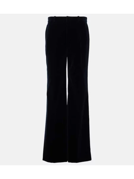 Pantaloni Chloé de catifea albastru