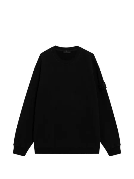Hanorac din fleece Stone Island din fleece cu strasuri negru