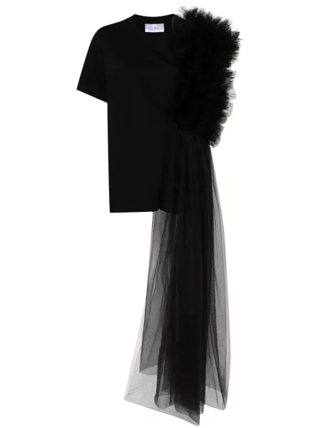 Koszulka Alchemy z falbankami czarna