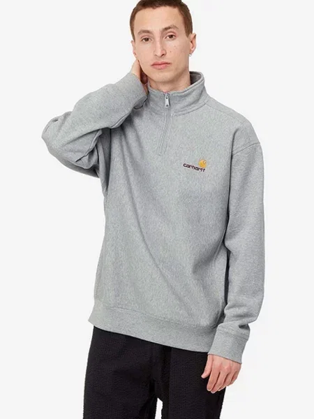 Carhartt WIP Mikina American Script' šedá