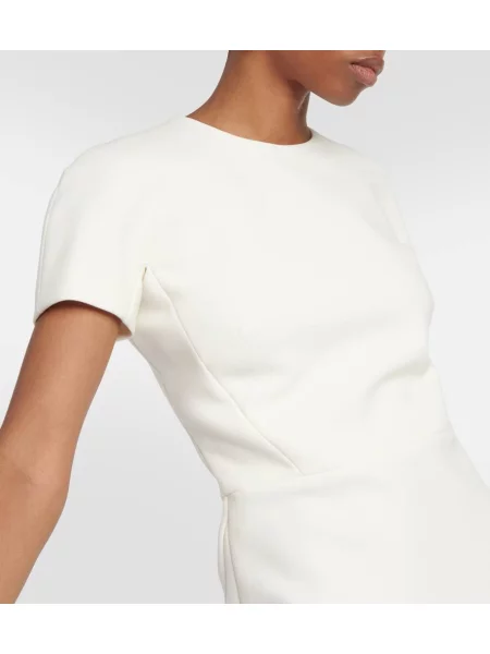 Rochie midi Victoria Beckham până la genunchi de costum alb