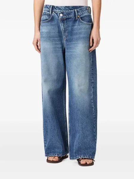 Blugi cu picior larg Allsaints albastru