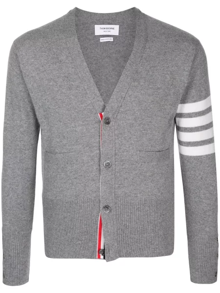 Cardigan Thom Browne din cașmir cu decolteu în V gri