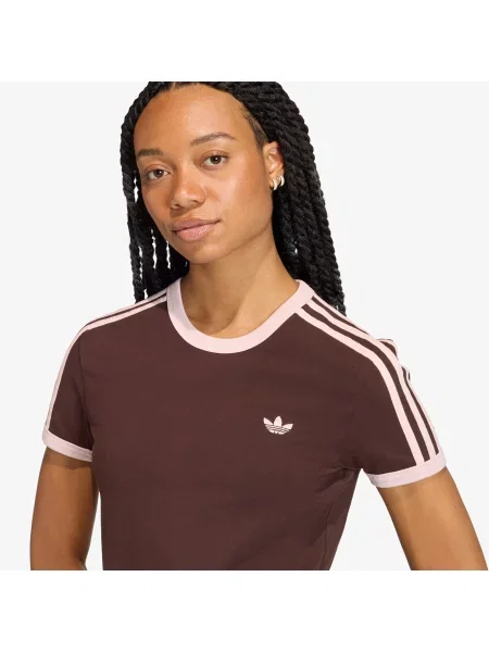 T-shirt adidas 3 Stripes Slim T-Shirt Aurora Coffee S