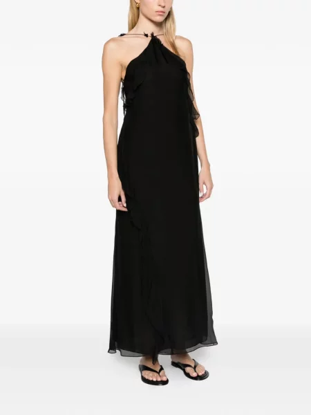 Rochie Sir cu gât halter negru