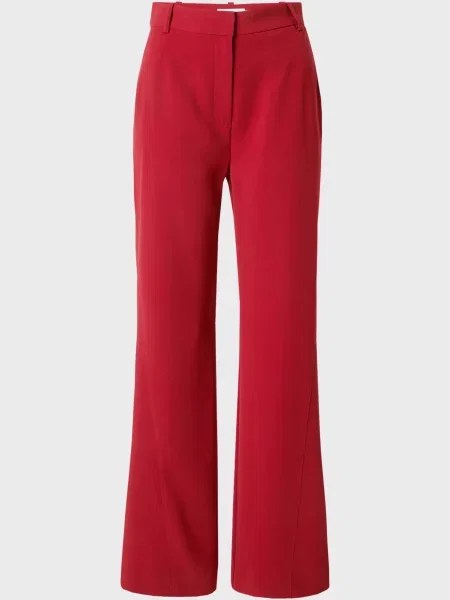 Широкие брюки Calvin Klein из твилла бордовые