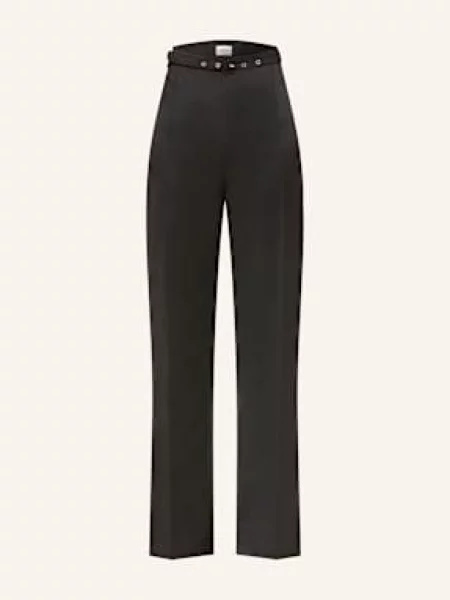 Claudie Pierlot Spodnie Marlena Z Satyny schwarz czarne