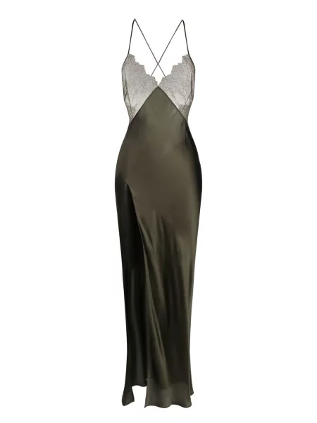 Rochie Maison Close din dantelă de costum verde