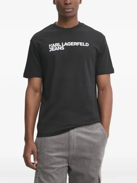Tricou Karl Lagerfeld Jeans cu imagine negru