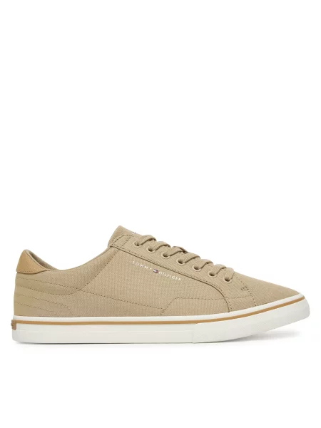 Tenis superge Tommy Hilfiger Vulc Core Long Lace bež