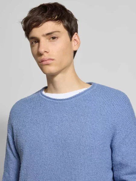 Sweter z dzianiny z prążkowanymi wykończeniami Review