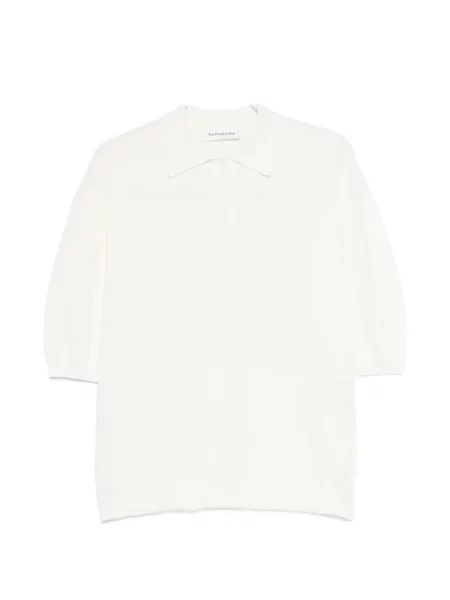 Top The Frankie Shop tricotate alb