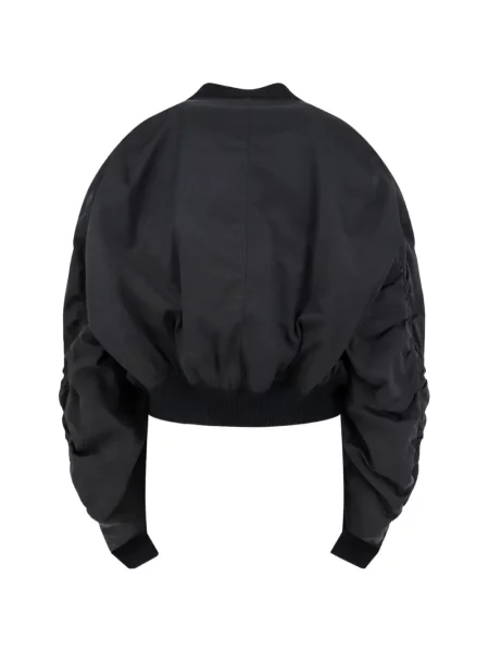 Decupat geacă bomber Rick Owens cu volane negru