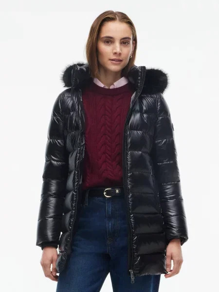 Kabát Tommy Hilfiger fekete
