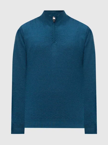 Джемпер з вовни мериноса у візерунок Canali синій