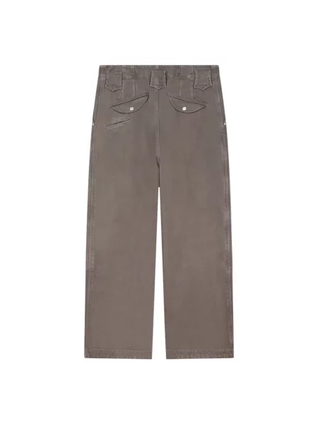 Kenzo spodnie Double Knee Pant proste brązowy