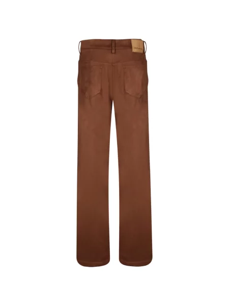 Pantaloni Ermanno Firenze cu broderie maro