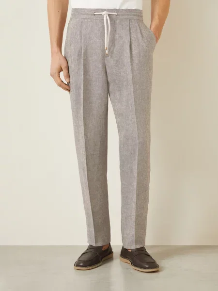 Chinos Brunello Cucinelli hnědé
