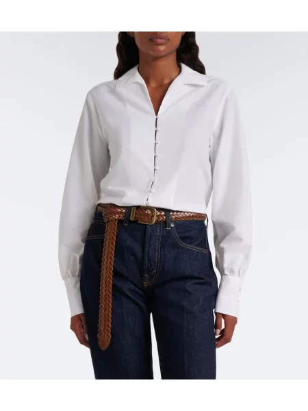Bluză Polo Ralph Lauren de mătase alb
